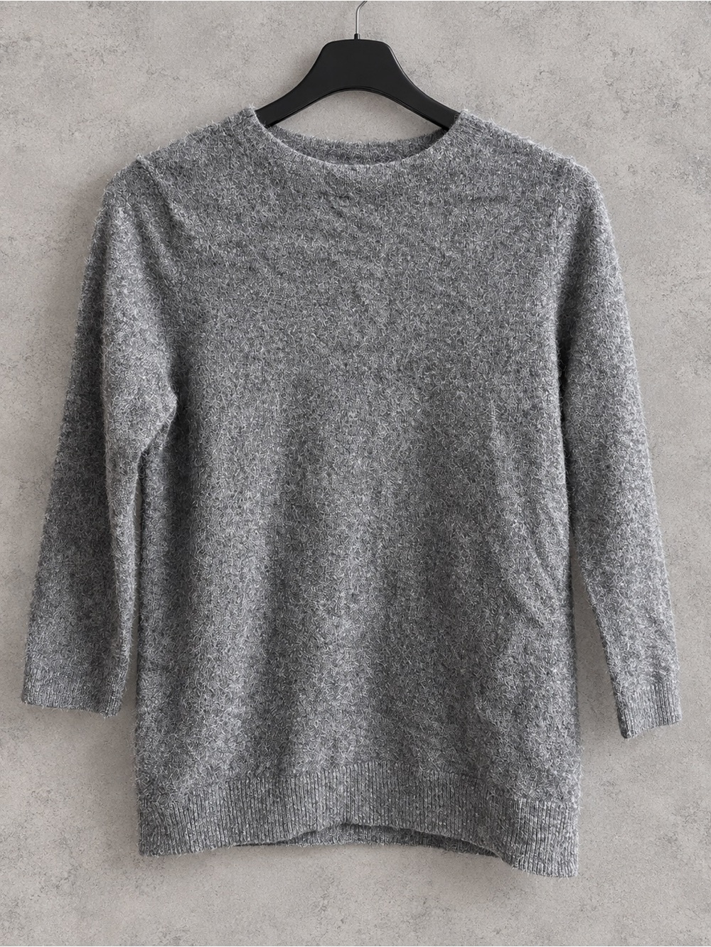 Talbots Pure Cashmere Sweater Women’s L Gray Crewneck Long Sleeve